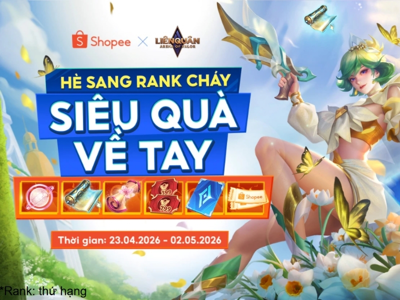 Chương trình Shopee tặng quà Liên Quân miễn phí