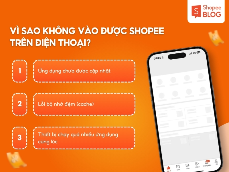 Vì sao không vào được Shopee trên điện thoại?