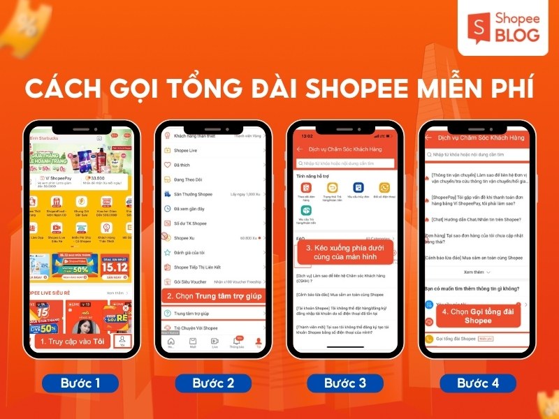 Cách gọi tổng đài Shopee miễn phí
