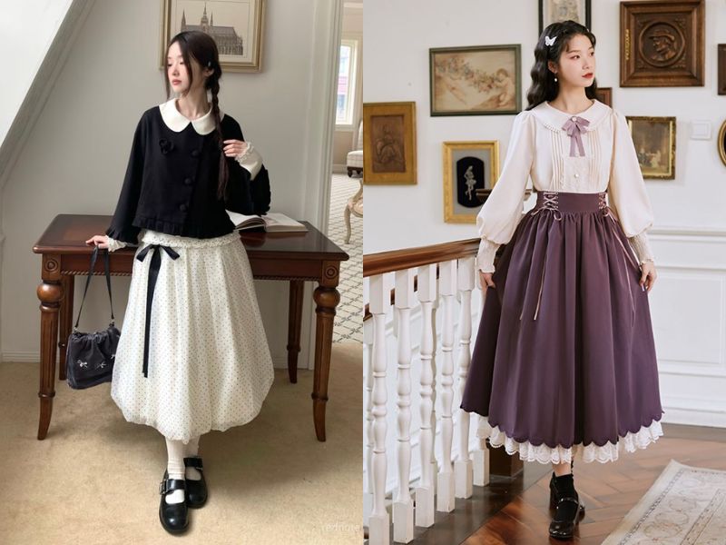 áo sơ mi cổ tròn chân váy các mẫu áo sơ mi cổ tròn