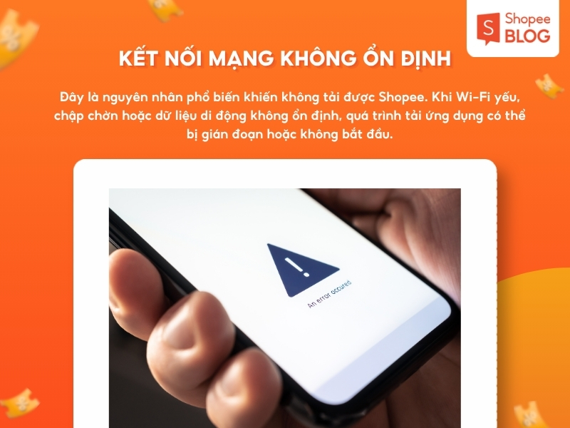 Kết nối mạng không ổn định.