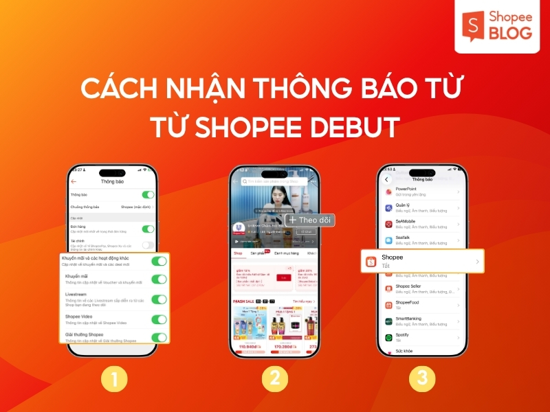 cài đặt thông báo từ các phiên livestream