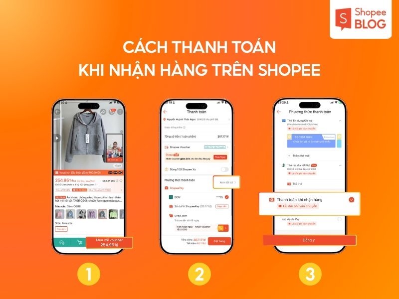 cách thanh toán khi nhận hàng