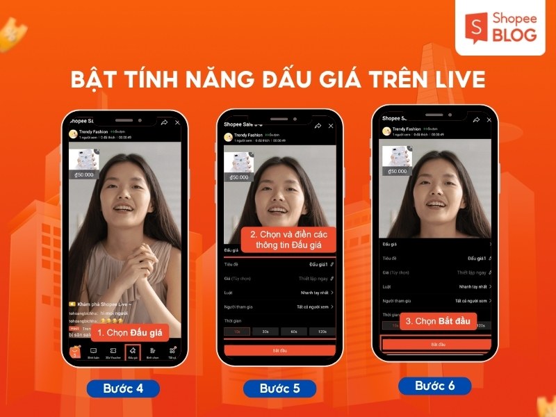 Cách làm tăng lượt theo dõi trên Shopee bằng livestream