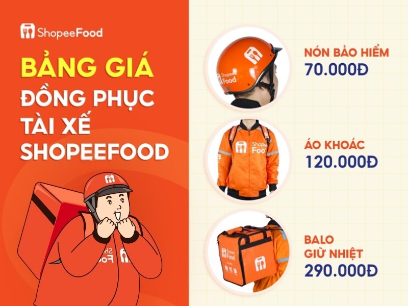 Bảng giá đồng phục ShopeeFood