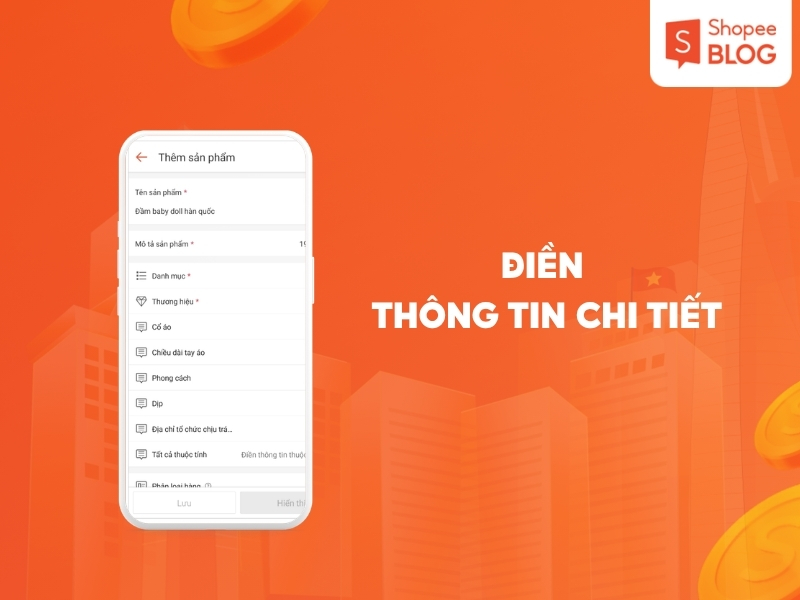 Điền thông tin chi tiết