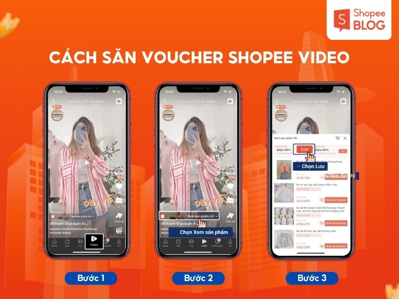 cách săn mã voucher Shopee tại Shopee Video
