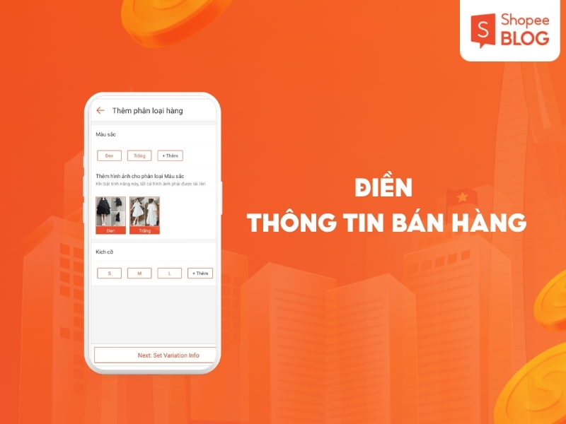Điền thông tin bán hàng