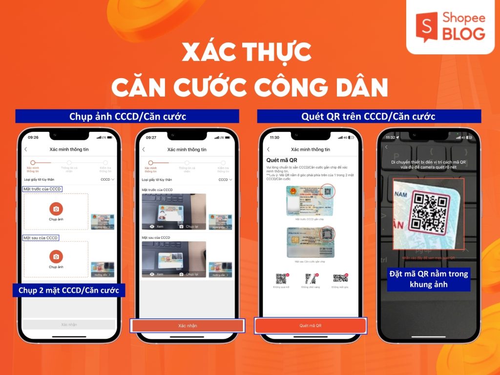 Xác minh CCCD để đăng ký ShopeePay