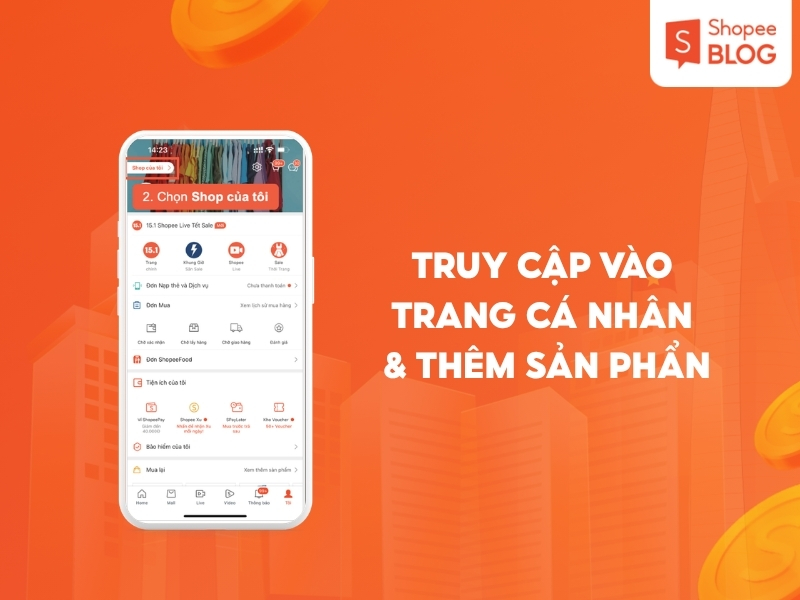 Truy cập Shop của tôi