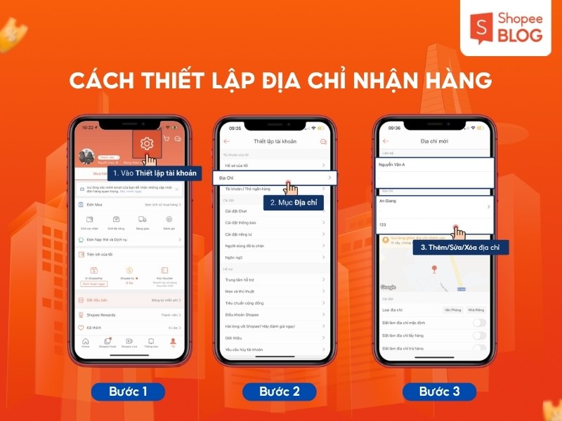 Hướng dẫn cài đặt địa chỉ nhận hàng trên Shopee