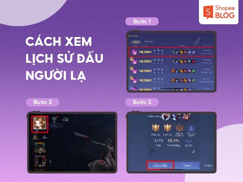 Cách xem lịch sử đấu Liên Quân của người lạ