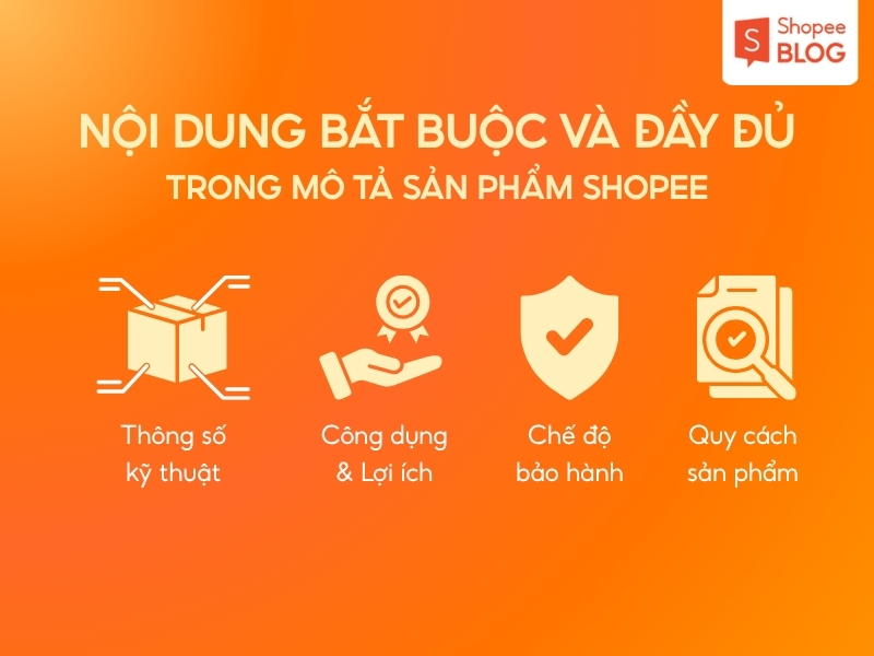 mô tả sản phẩm Shopee