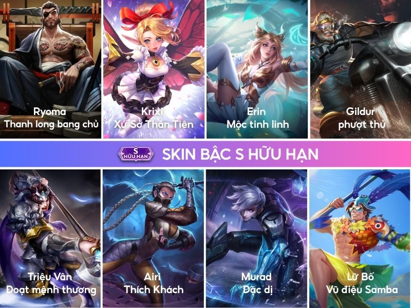 Skin bậc S hữu hạn Liên Quân