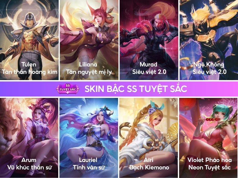 Skin bậc SS Tuyệt Sắc Liên Quân