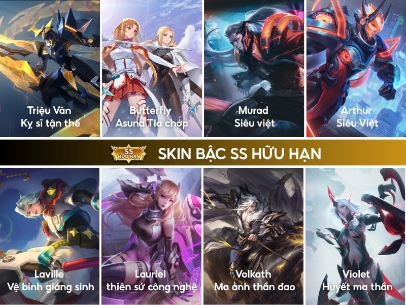 Skin bậc SS hữu hạn Liên Quân
