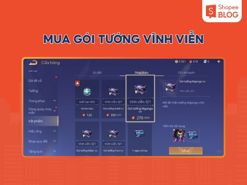 Sở hữu skin tướng vĩnh viễn với Ruby