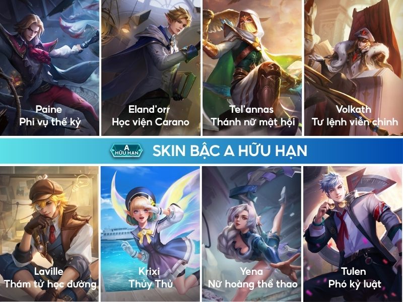 Skin bậc A hữu hạn Liên Quân