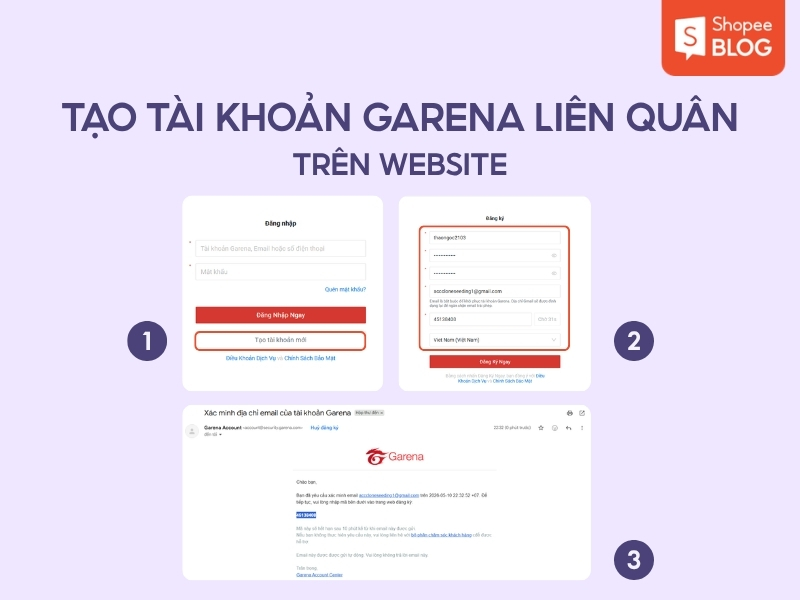 tạo tài khoản Garena trong Liên Quân với số điện thoại