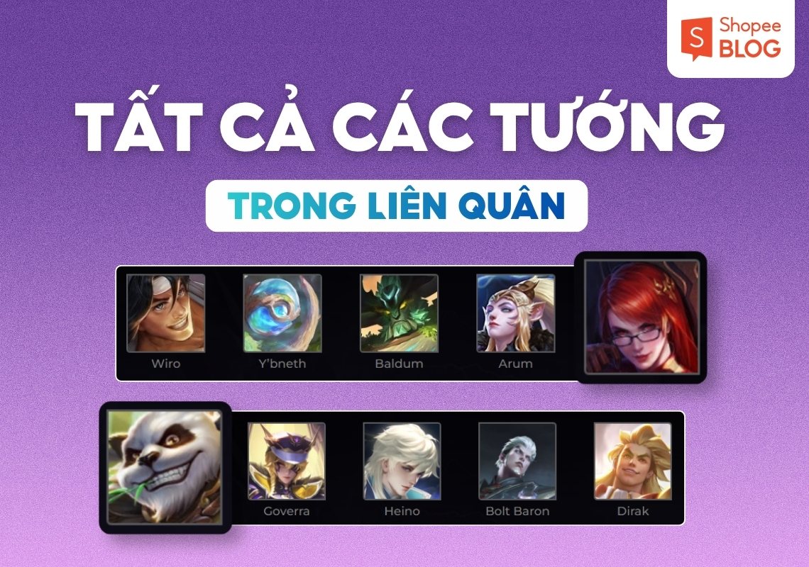 tất cả các tướng trong liên quân