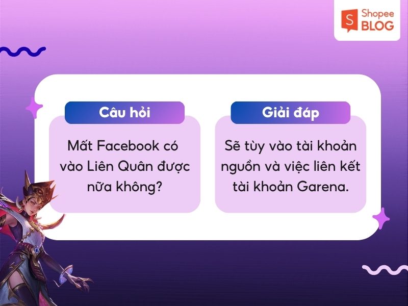 Giải đáp mất Facebook có vào Liên Quân được không