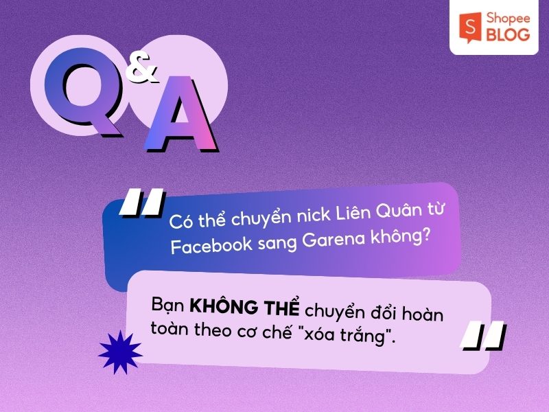 Đổi tài khoản Liên Quân Facebook sang Garena