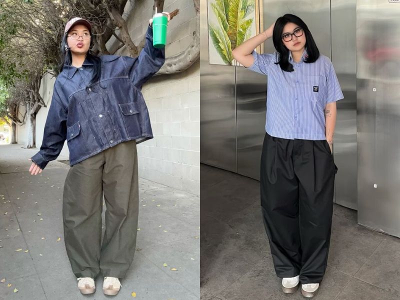 áo sơ mi quần baggy