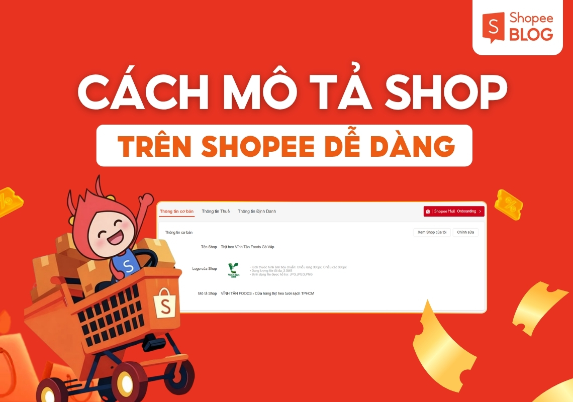 mô tả shop trên shopee