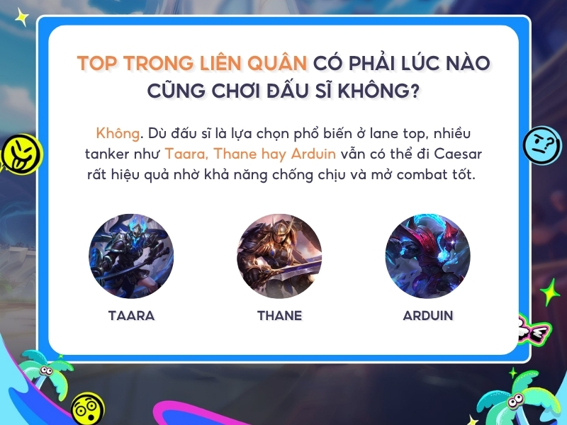 Top trong Liên Quân có phải lúc nào cũng chơi đấu sĩ không? 