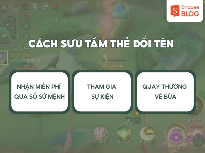 Thẻ đổi tên miễn phí trong liên quân