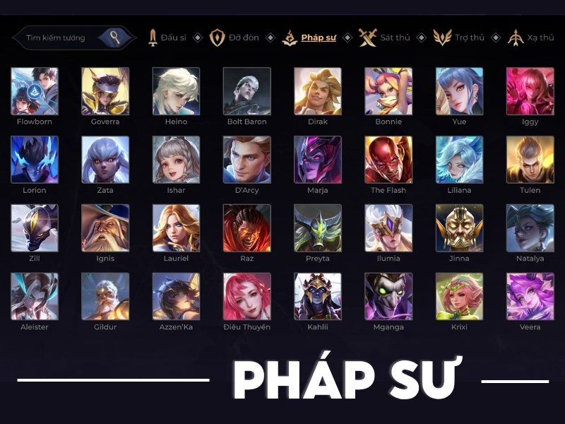 Các tướng Pháp sư Liên Quân Mobile