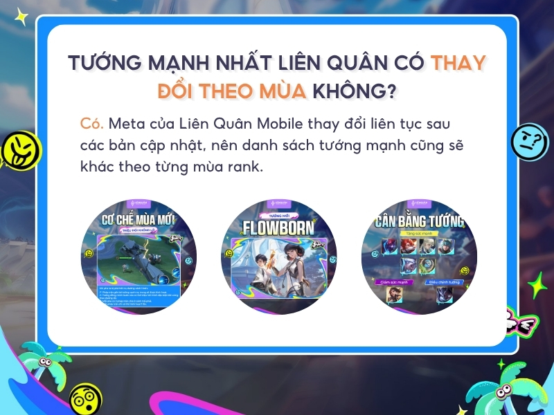 Tướng mạnh nhất Liên Quân hiện tại có thay đổi theo mùa không?