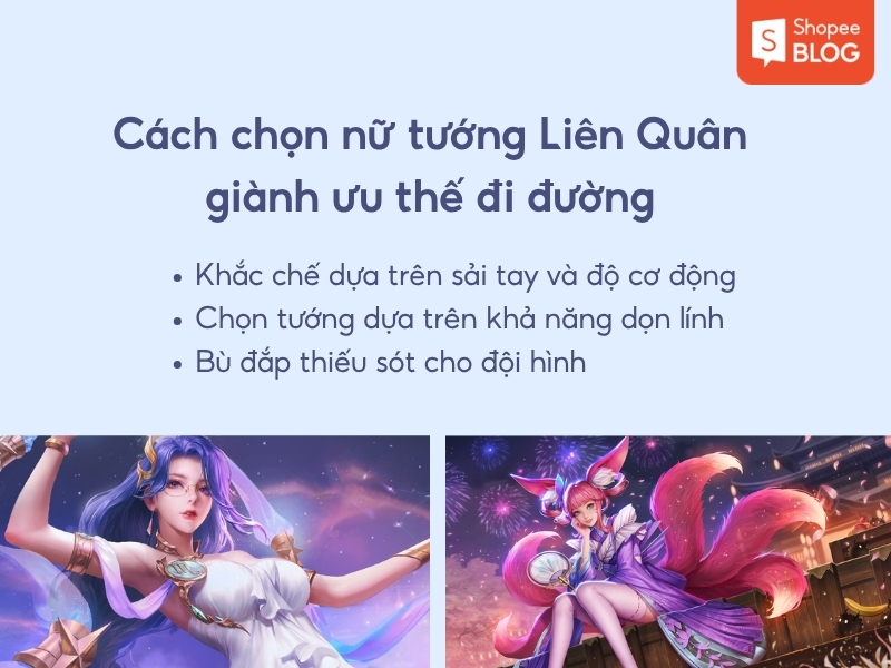 cách chọn nữ tướng Liên Quân
