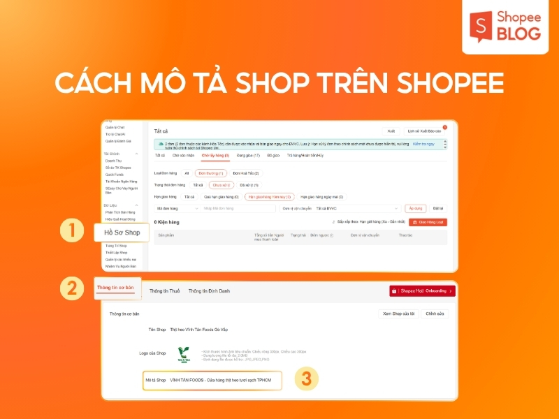 cách tạo mô tả shop trên Shopee