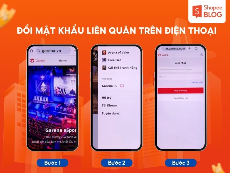 Cách đổi mật khẩu nick Liên Quân trên điện thoại