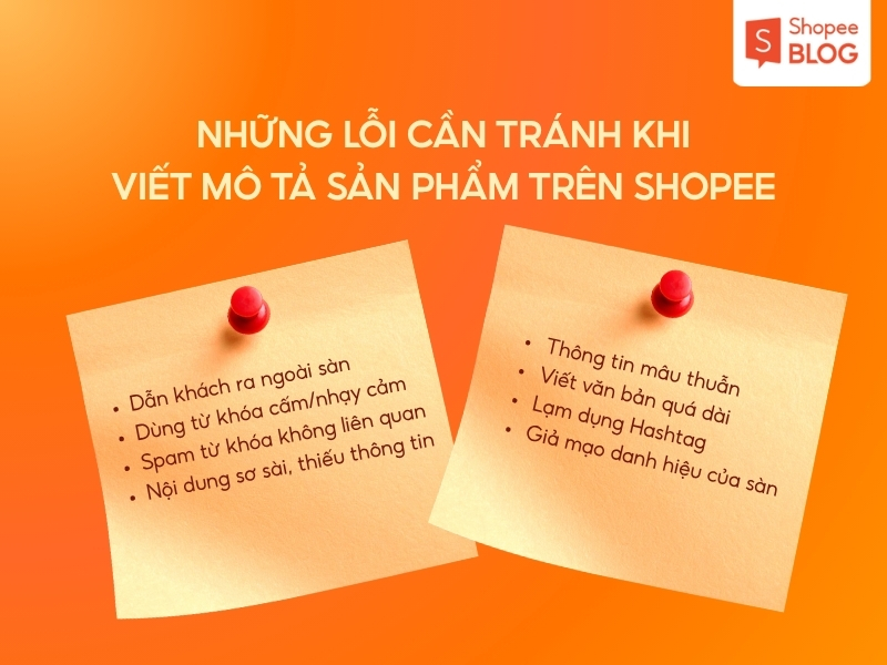 lỗi cần tránh khi viết mô tả sản phẩm