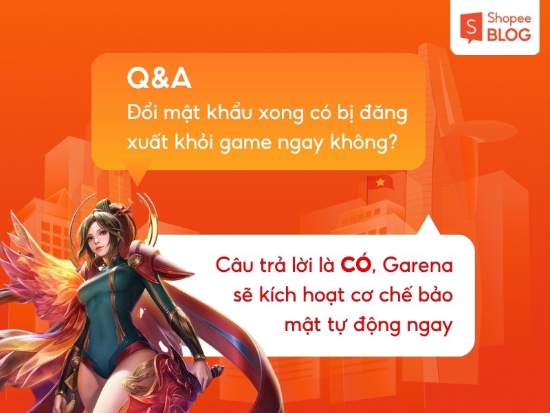 Trả lời thắc mắc về đổi mật khẩu Liên Quân