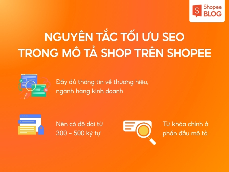 nguyên tắc mô tả shop trên Shopee