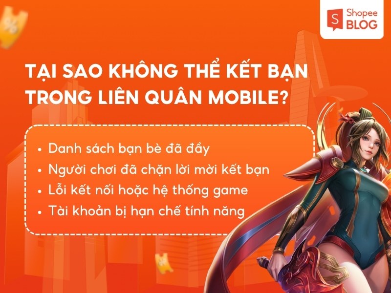 Nguyên nhân không thể kết bạn trong Liên Quân