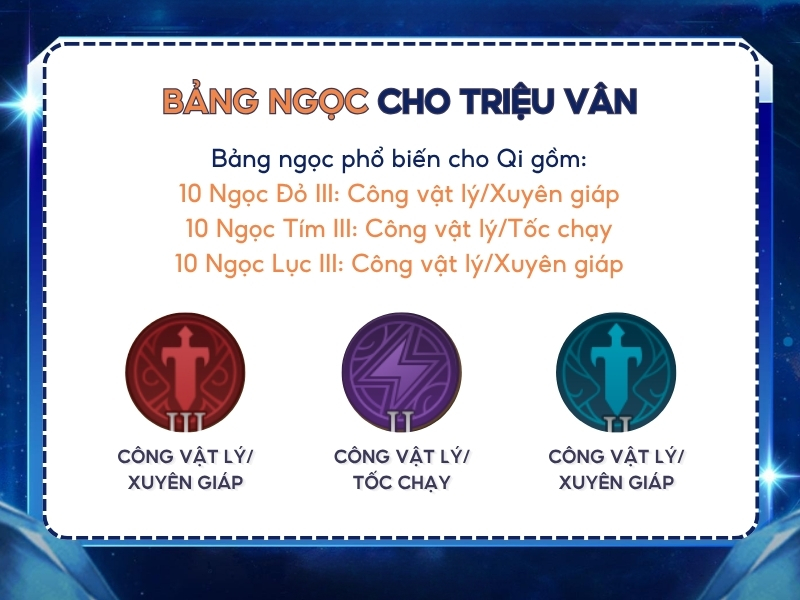 Bảng ngọc cho Qi trong Liên Quân