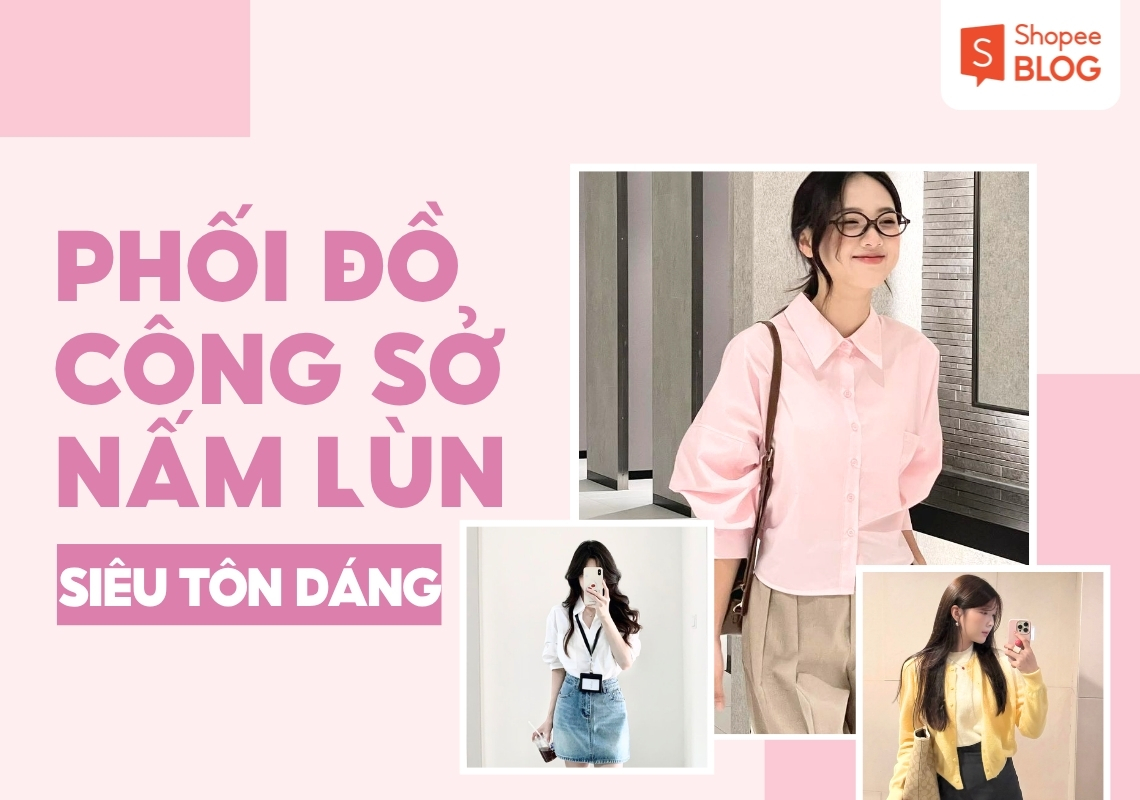 phối đồ công sở cho nấm lùn