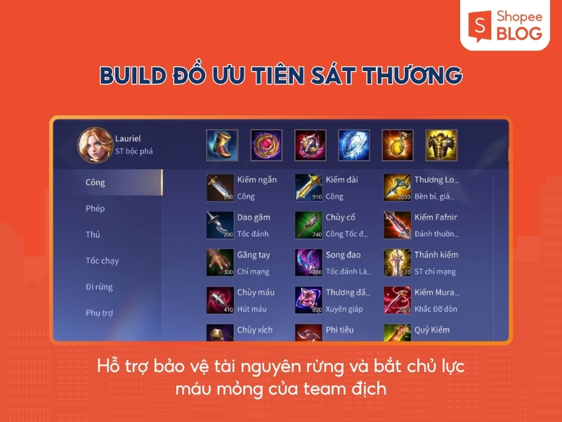 Lối lên đồ dồn sát thương