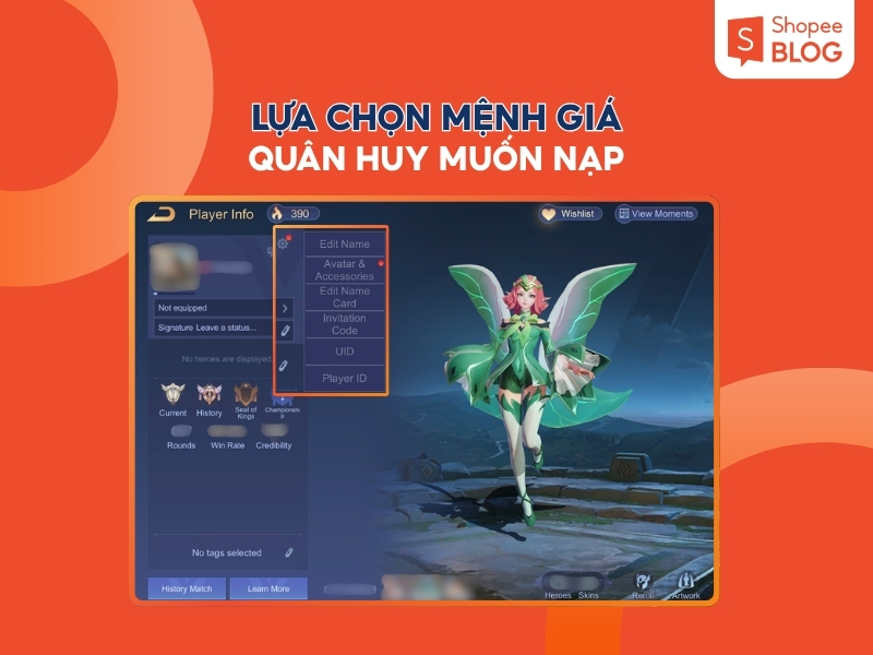 Hướng dẫn cách đổi tên trong Liên Quân 
