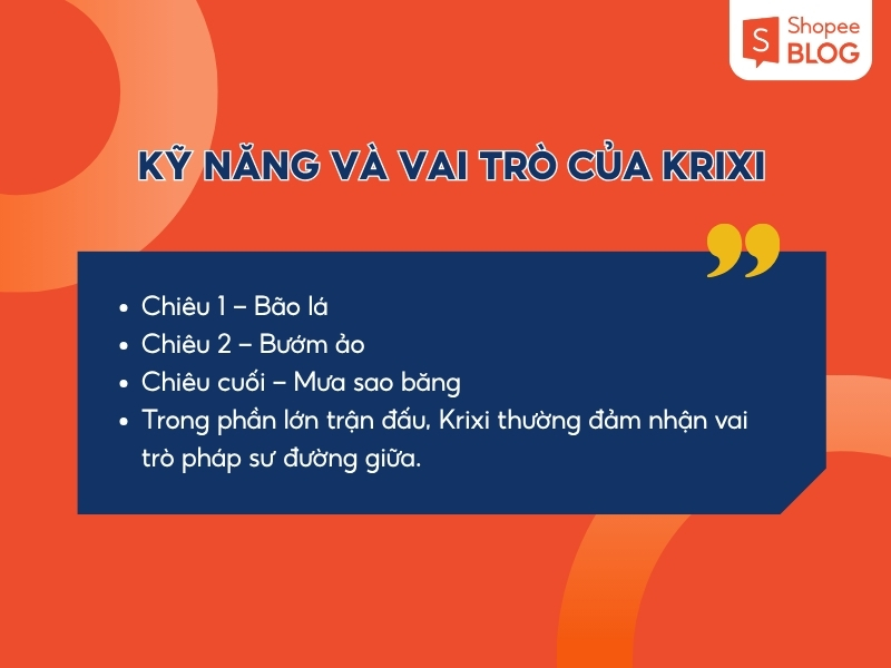 Những điểm nổi bật của Krixi