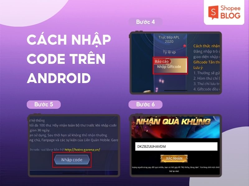 Cách nhập gift code Liên Quân trên điện thoại Android