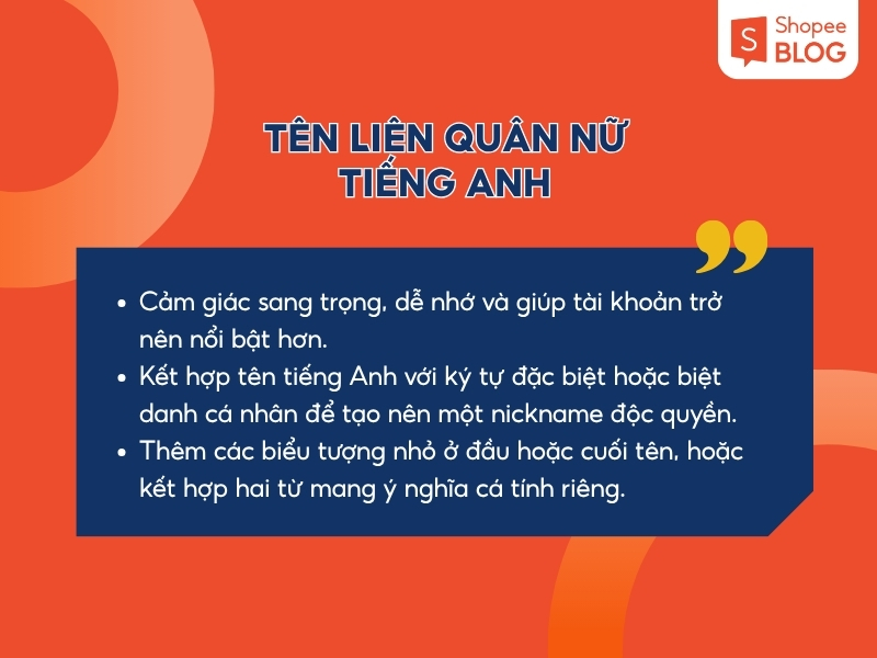 Tên Liên Quân nữ tiếng Anh hay và ý nghĩa cho game thủ 