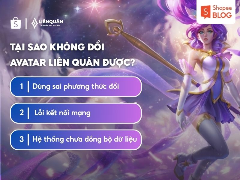 Nguyên nhân không đổi được avatar Liên Quân