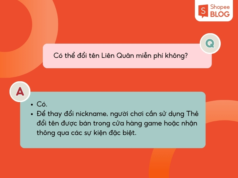 Có thể đổi tên miễn phí trong một số trường hợp