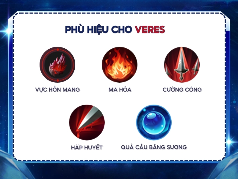 Phù hiệu cho Veres nên sử dụng nhánh nào? 