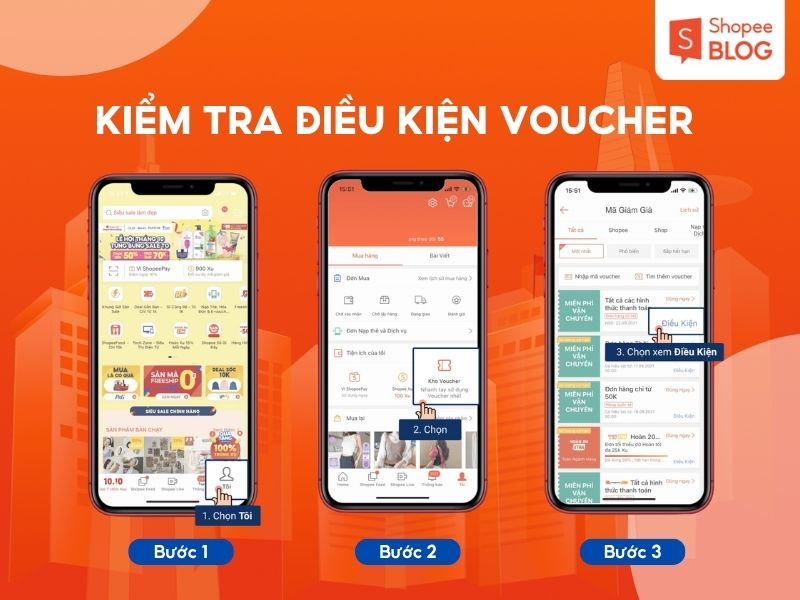 Cách kiểm tra điều kiện của mã freeship Shopee